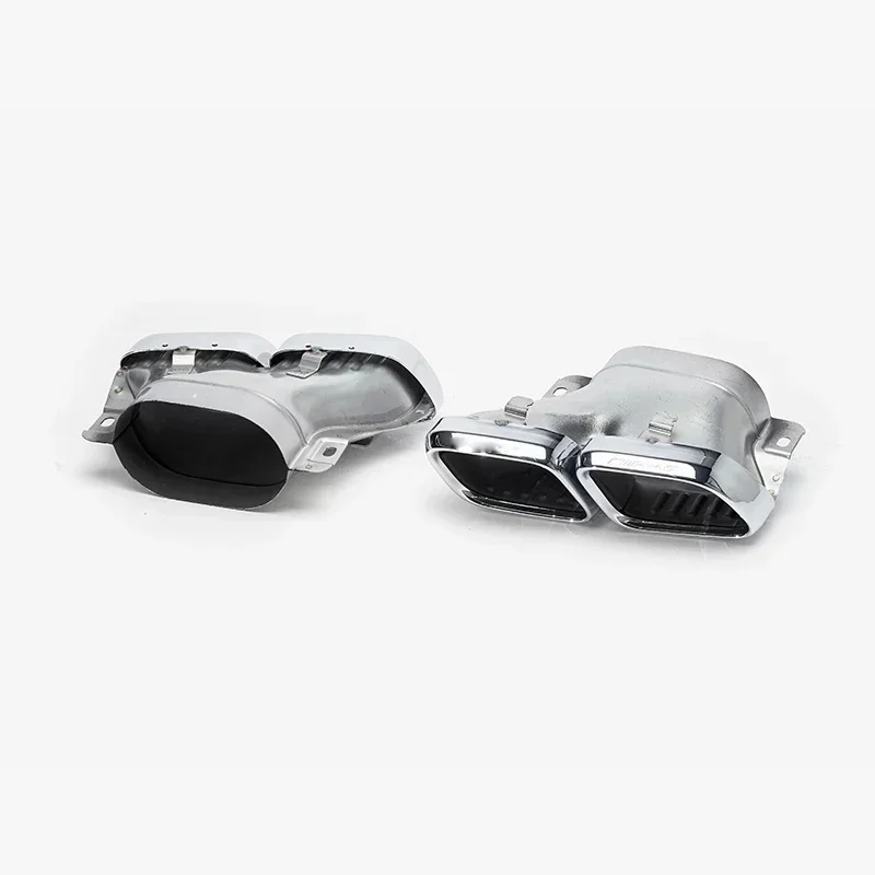 1 par de peças automotivas ponta de escape silenciador dicas para mercedes benz c63 w205 c200 c300 c180 c260 2019 tubo final de escape