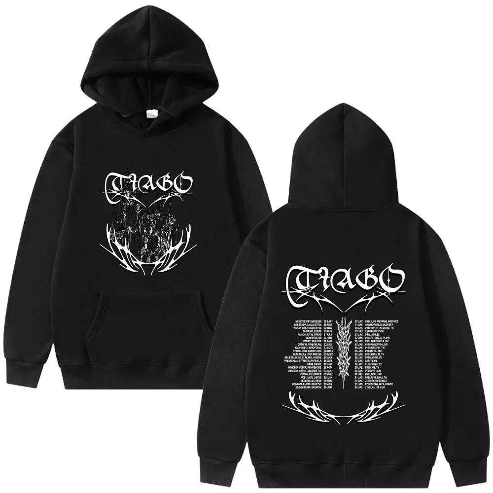 Rapper Tiago PZK Merch 2026 Hoodie Men Women Hip Hop Metal Rock Sweatshirt Men's Fashion Oversized Hoodies Male Vintage Pullover