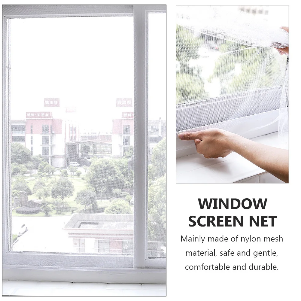 

Durable Window Netting 1Set Safe Gentle Comfortable Nylon Mesh Material Easy Install Disassemble Quick Convenient Home Window