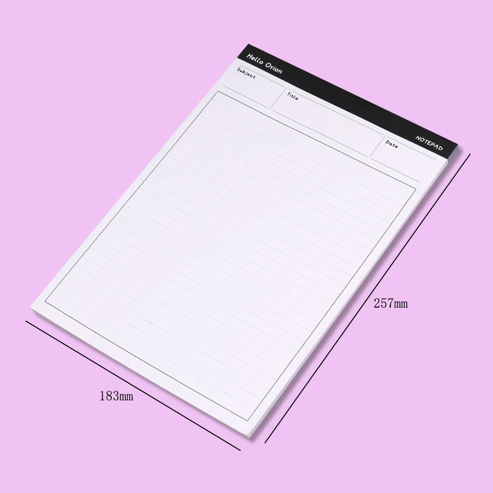 Big Size Simple Planners Notebook Memo Pad Blank Grid Line Sketchbook Notepad Checklist To Do Budget Note Book Agenda Stationery