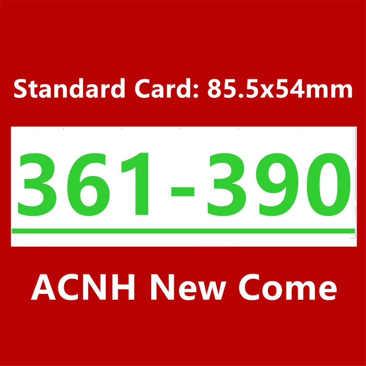 Serie completa 361~390 ACNH 2026 COMIE NTAG215 Tarjeta NFC de impresión Animal Rosie compatible con juegos 3.0 Serie 4 85.5X54mm Villager Lucky