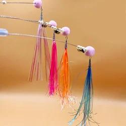 1PC Cat Toy Feather Cats Stick Wool Ball Cat Toys Interactive Bite-resistant Toys for Cats Training Kitten Toy Pet Supplies