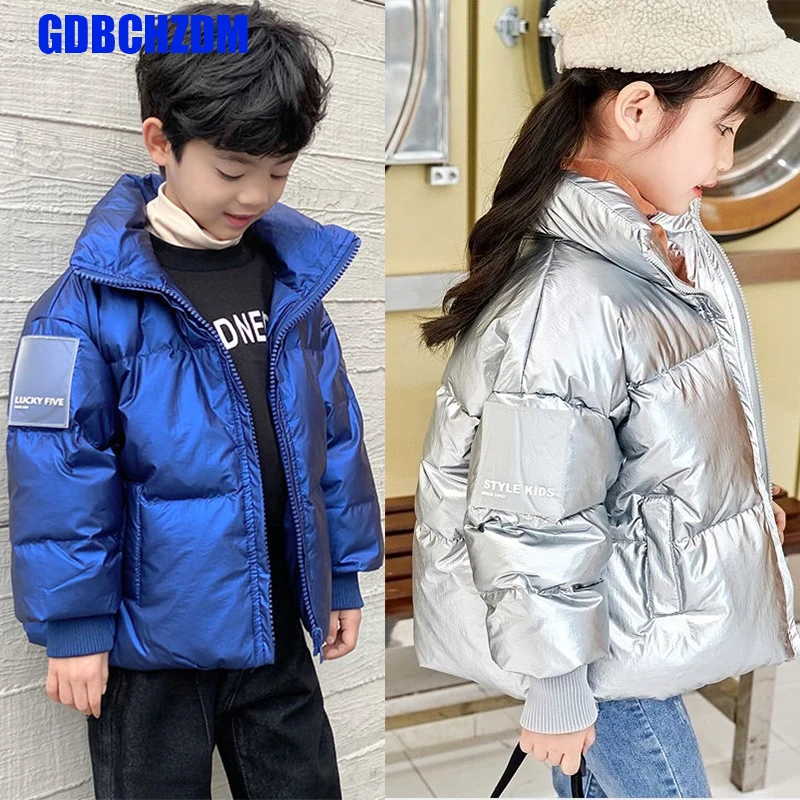 

Hot Sale Children's Winter Coat Korean Version Waterproof Shiny Down Jacket Girls 3-18 Years Old Children Teenage Boys Park