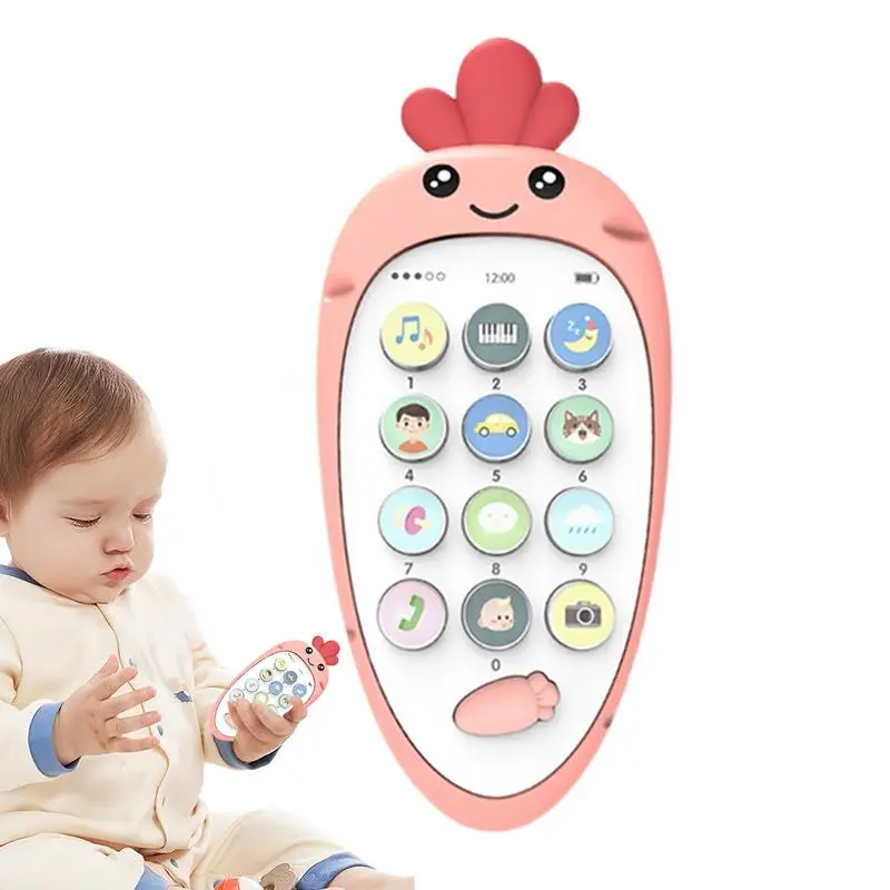 

Sound Making Phone Toy For Kids Kids Musical Learning Toy With Sound Educational Smartphone Toy Interactive Bilingual Carrot