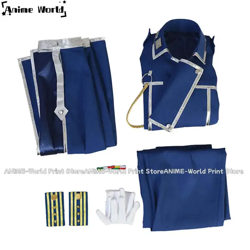 《맞춤형 사이즈》애니메이션 강철의 연금술사 로이 머스탱 코스프레 의상v;6,a'3.k;8,