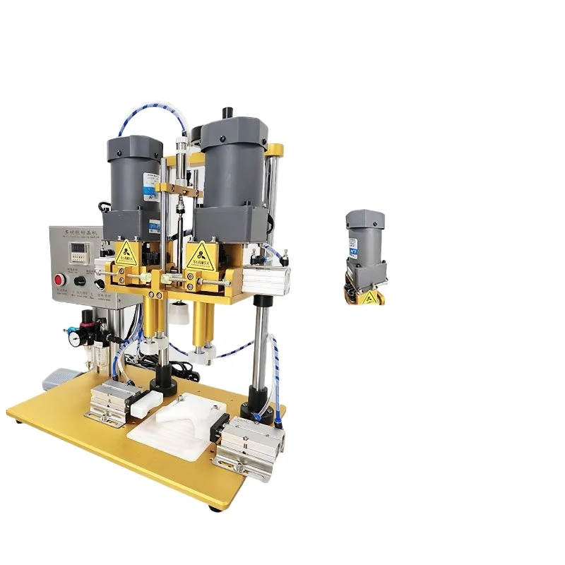 Semi-automatic capping machine tightener, duckbill bottle anti-theft cap rubbing machine