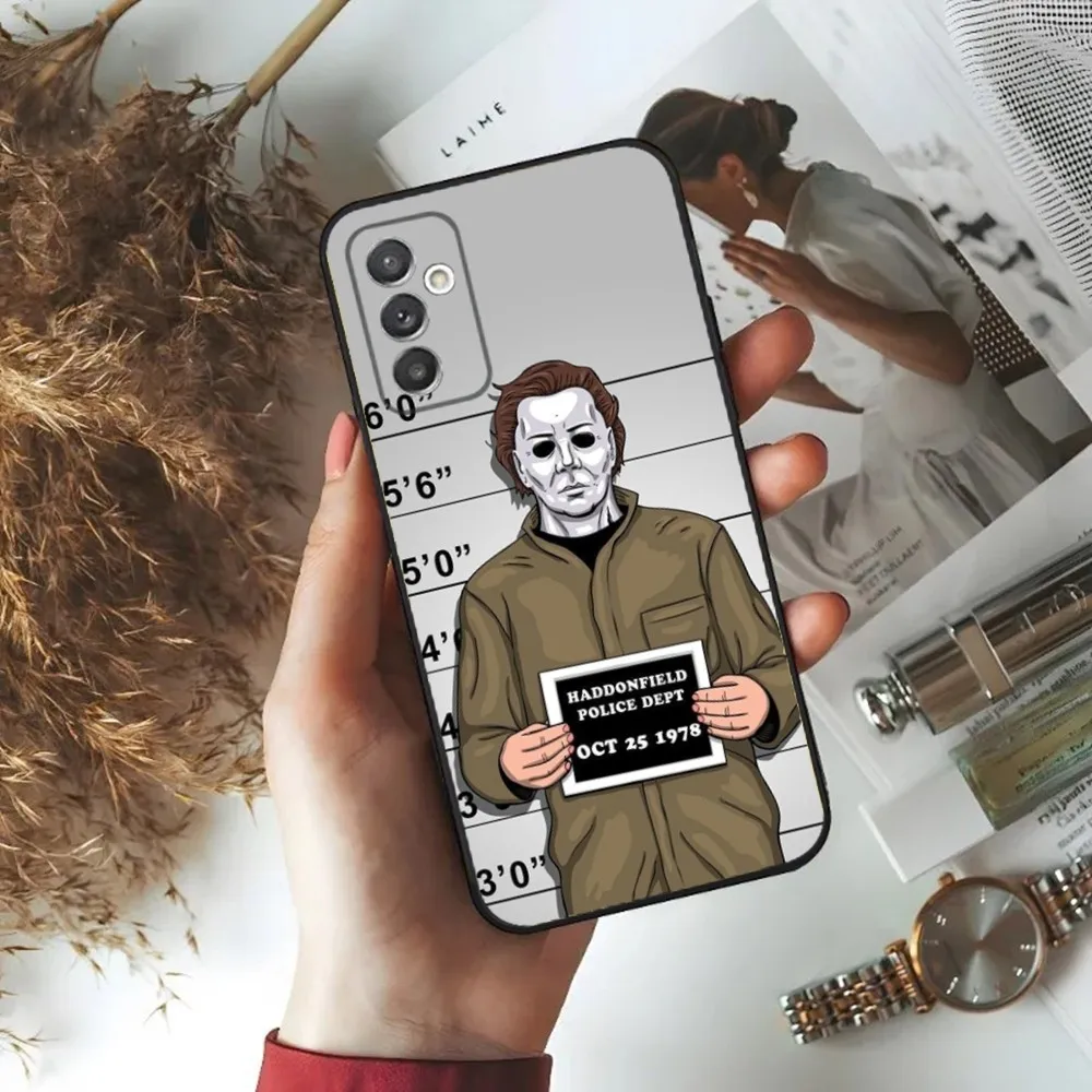 Horror H-Halloween Michael Myers Phone Case For Samsung S24,23,22,30,21,10,9,Ultra,Plus,Lite,FE,5G Black Soft Case - Image 4