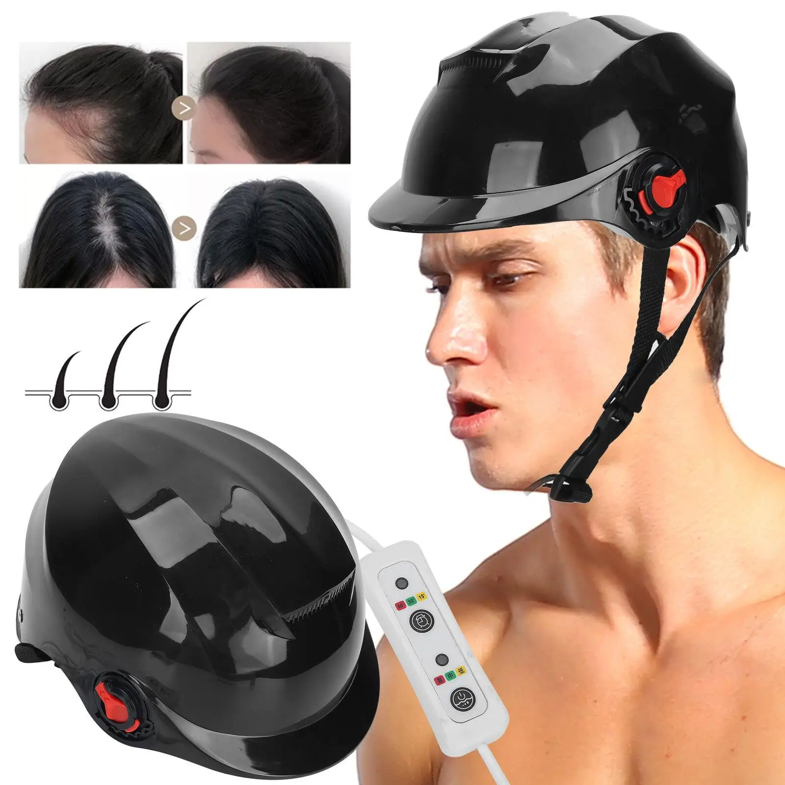 186/200 LED Hair Growth Helmet - Anti-Hair Loss Treatment Cap, Oil Control Regrowth Device for Effective Hair Care