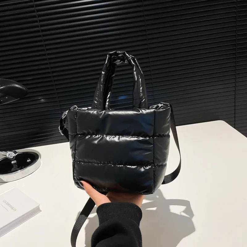 حقائب سترة قطنية لطيفة متعددة الاستخدامات حقائب كروس للنساء حقيبة كتف صغيرة مربعة الشكل محفظة وحقيبة يد حقيبة مصممة كيس #4