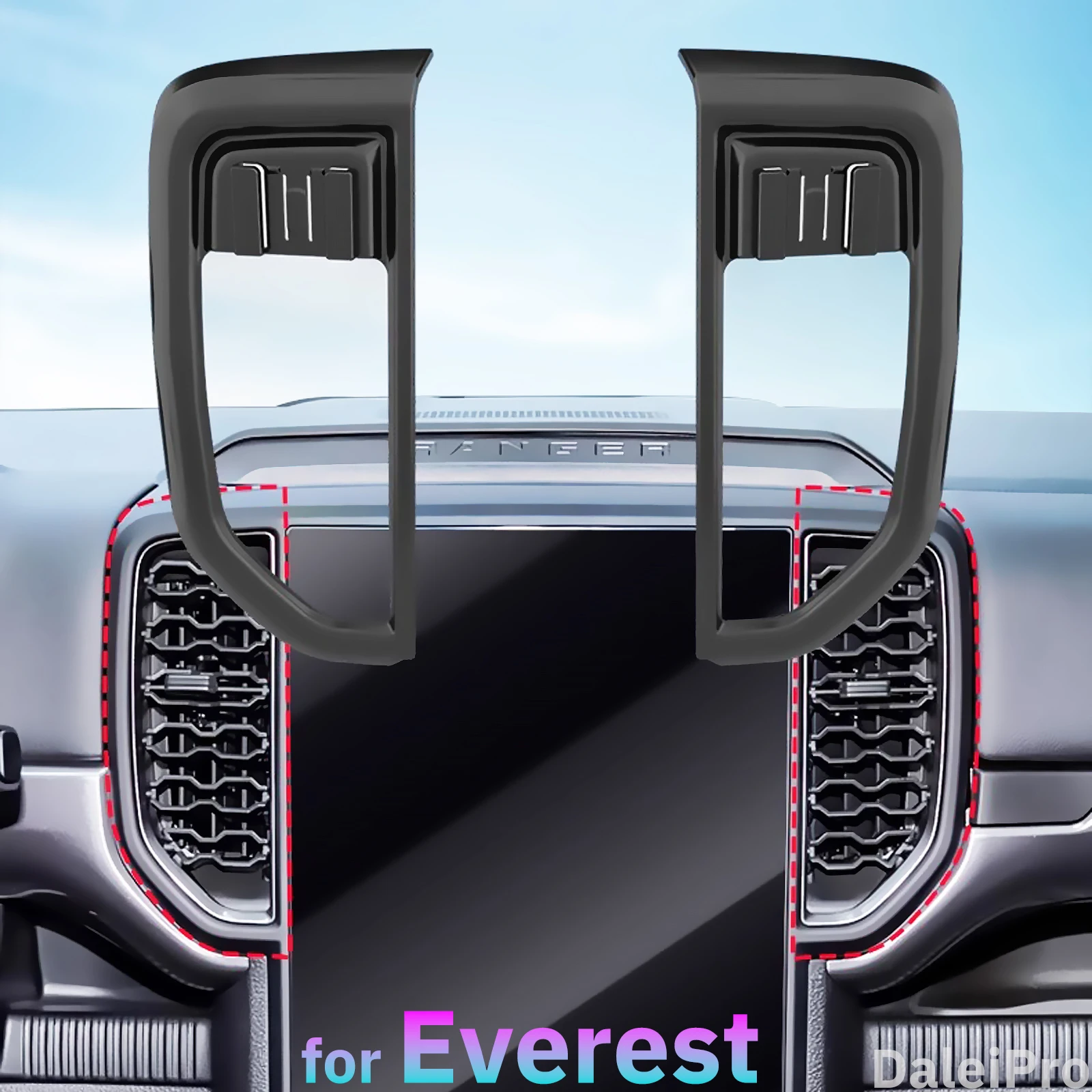 

For Ford Everest 2023 2024 2025 Dual Car Phone Holder Car Magnetic Phone Mount Wireless Charging Holder Magsafe Charger LHD RHD