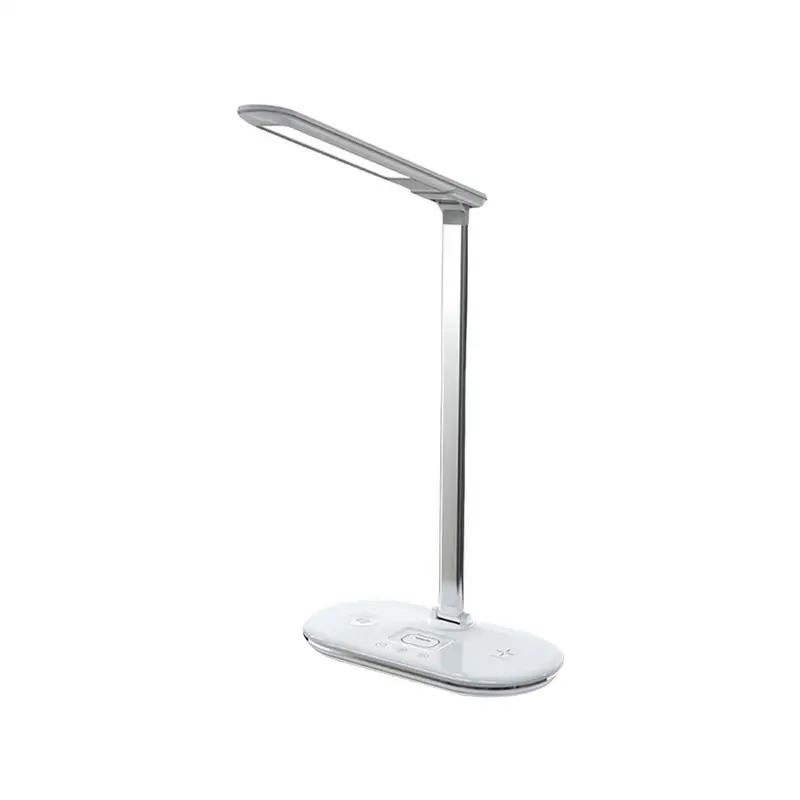 

Настольная лампа с регулируемой яркостью, беспроводная зарядка, настольная лампа, настольная лампа, складное регулируемое освещение, USB перезаряжаемое зарядное устройство для телефона, чтение