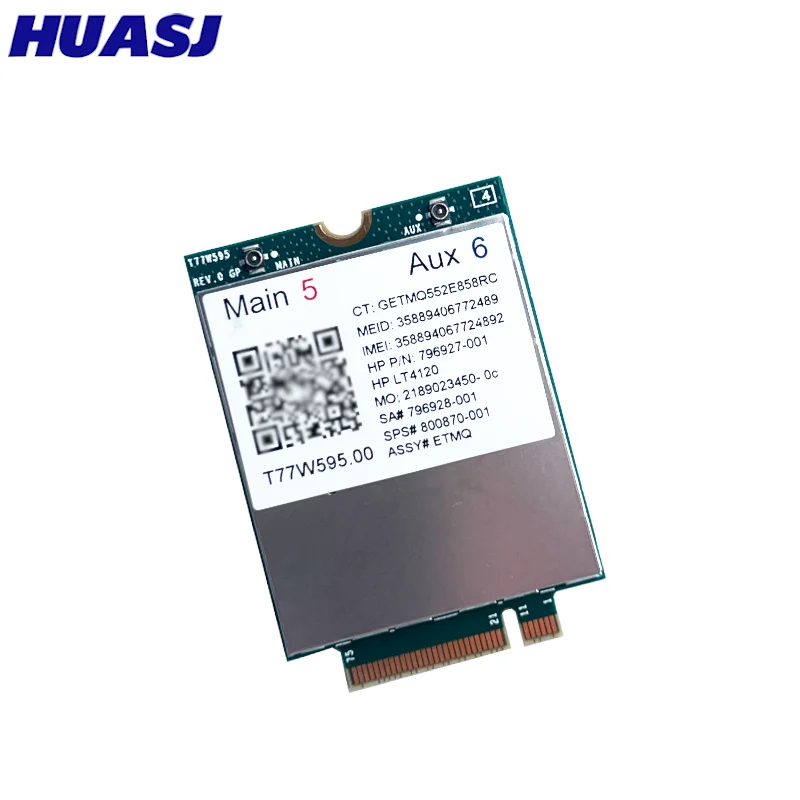 T77W595 4G ​ Módulo de cartão LTE LT4120 796928-001 MDM9625 para Probook/EliteBook 820 840 850 G2 G3 4G Módulo Placa de rede