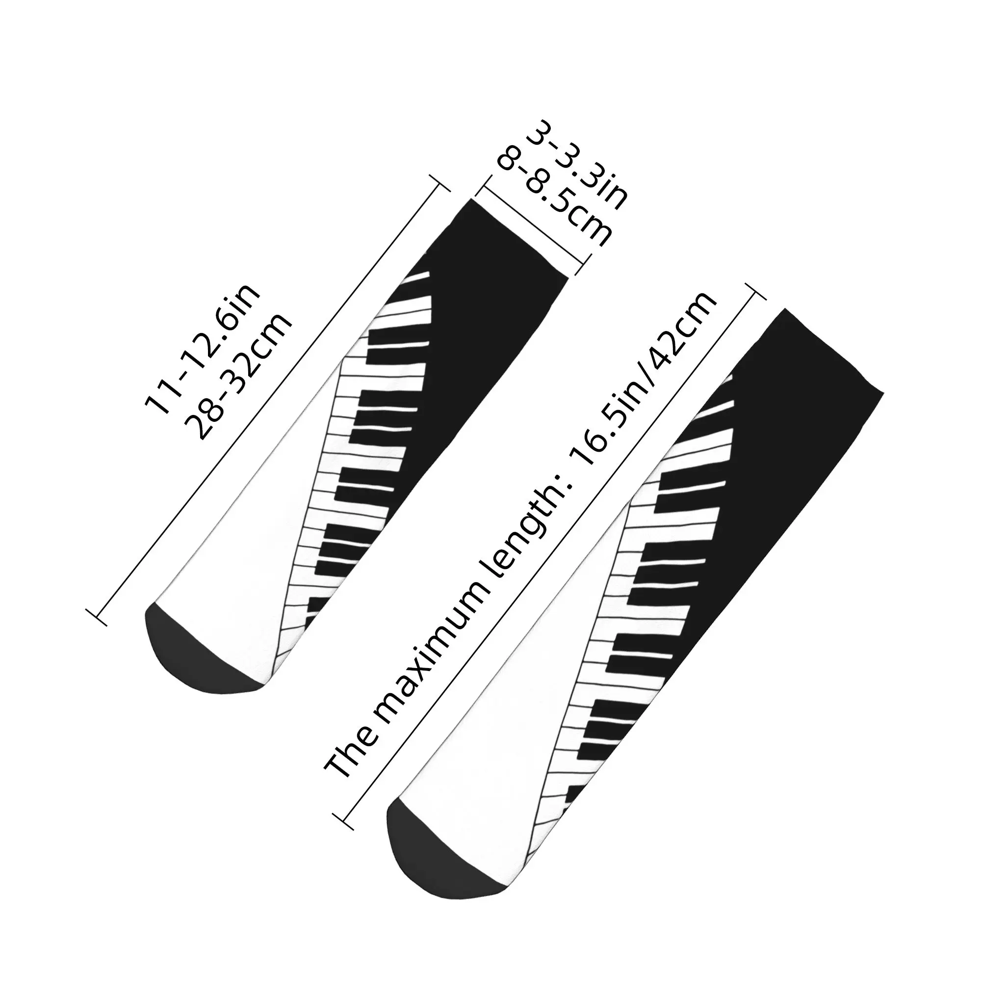 البيانو لوحة المفاتيح النوتات الموسيقية الكاحل الجوارب Harajuku عالية الجودة الجوارب غير رسمية الربيع سكيت تصميم مكافحة العرق جورب للرجال