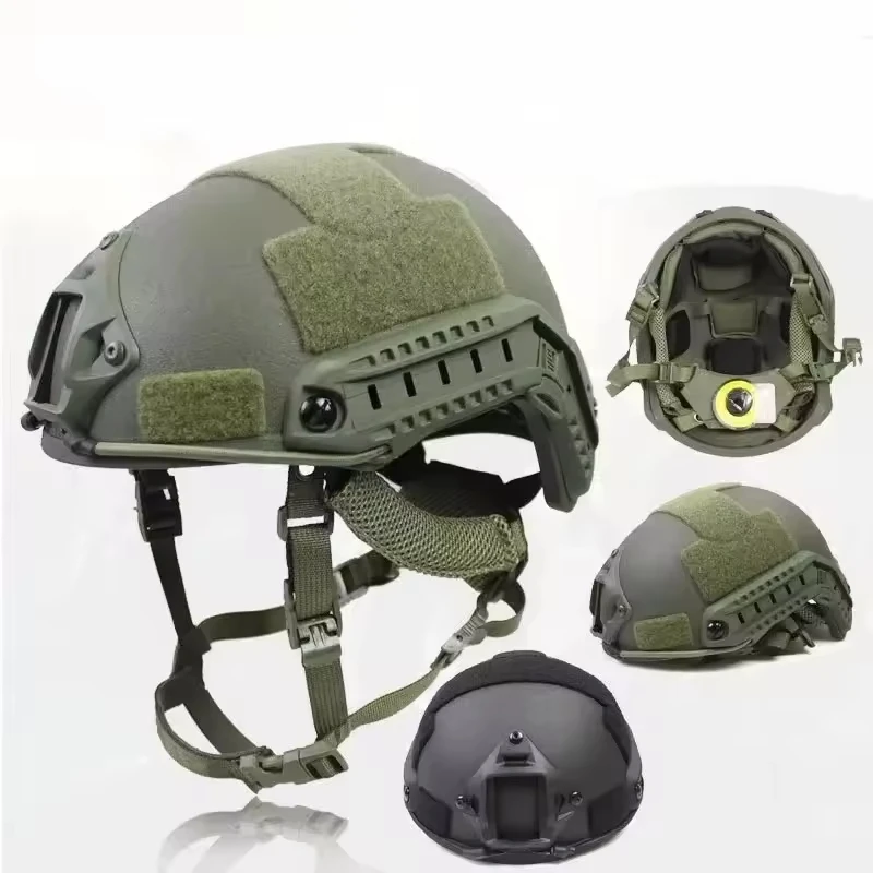 BOOIU FAST MH Tactical Helmet FRP Glass Fibre High Cut Helmets Wendy Style Adjustable Straps and Memory Pads Helmet Accessories