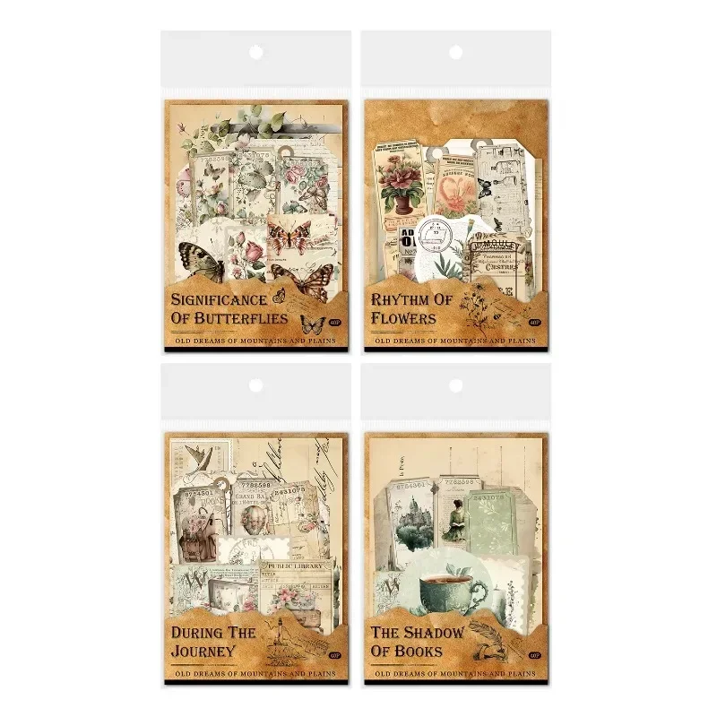 40 Stück Serie Dekoration Collage Handbuch Material Pack American Vintage Sticker Pack Mountain Wild Old Dreams 181*117mm