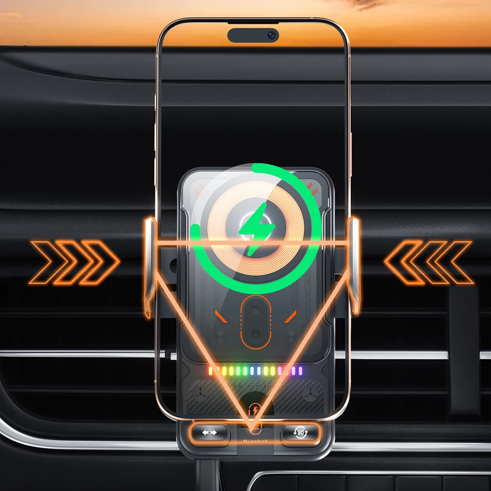 

Wireless Car Charger Car Phone Holder Air Vent Car Phone Mount Auto Clamping Car Accessories