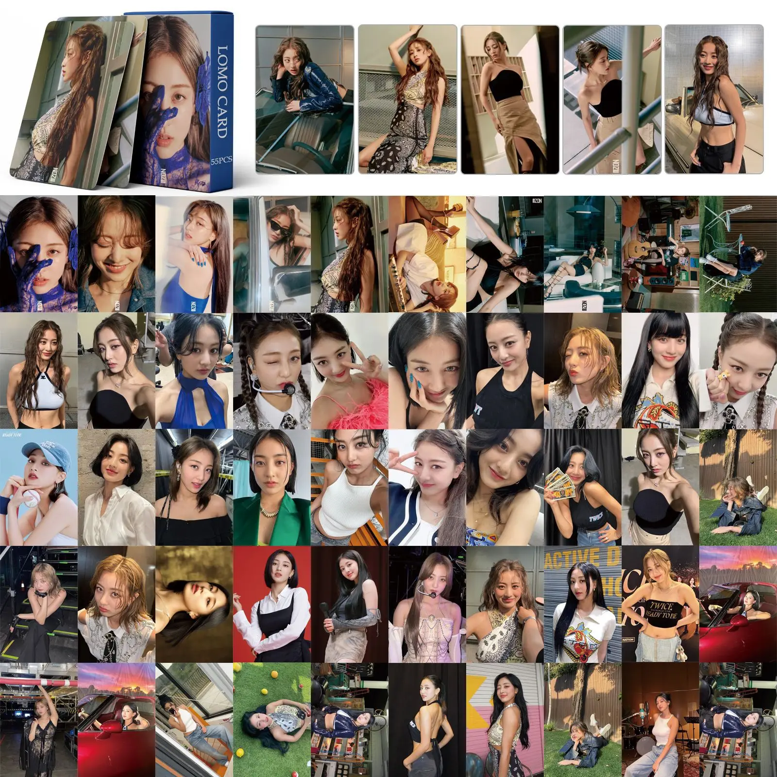 55pcs/set Kpop Idol TWICE Lomo Cards 2023 JIHYO Killin' Me Good Photocards Photo Card Postcard for Fans Collection