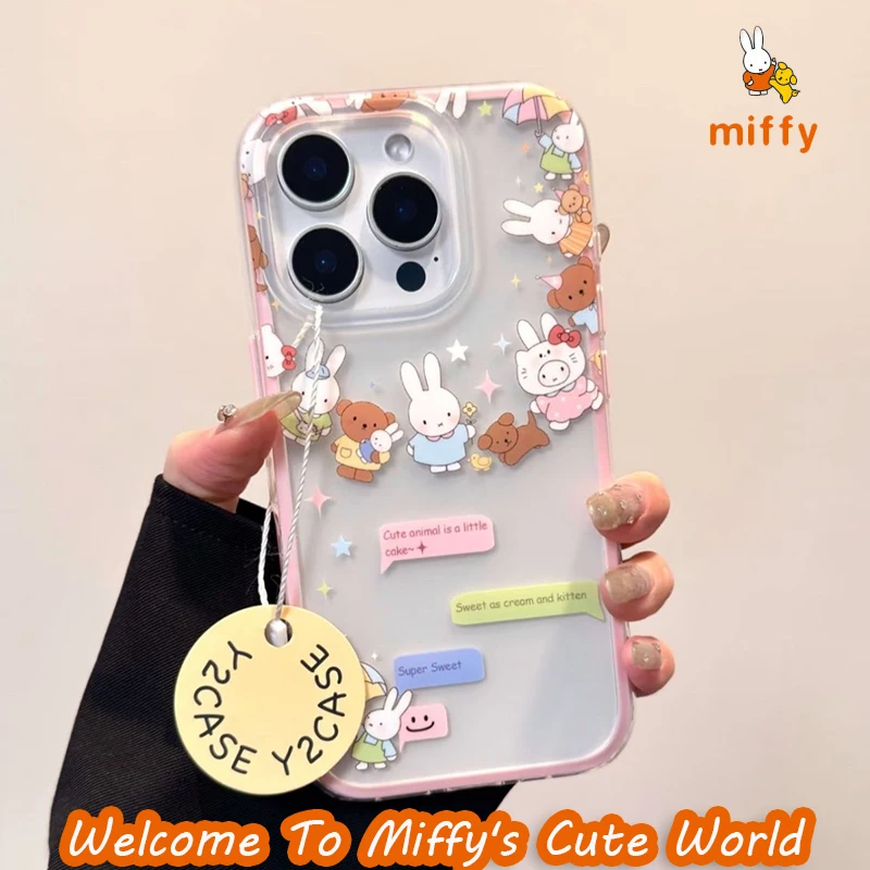 

Phone Shell Miffy and Her Friends Series Suitable for Iphone 17 16 15 14 Cartoon Transparent High Quality Anti Drop Phone Case