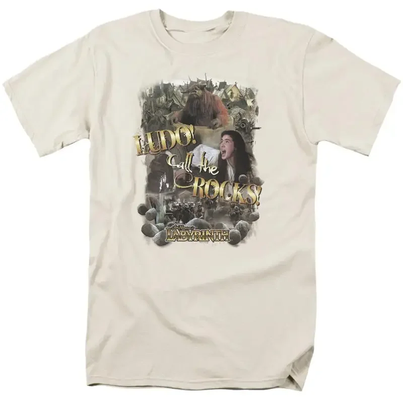 Labyrinth Call The Rocks T Shirt Mens Licensed Classic Movie Sarah Cream