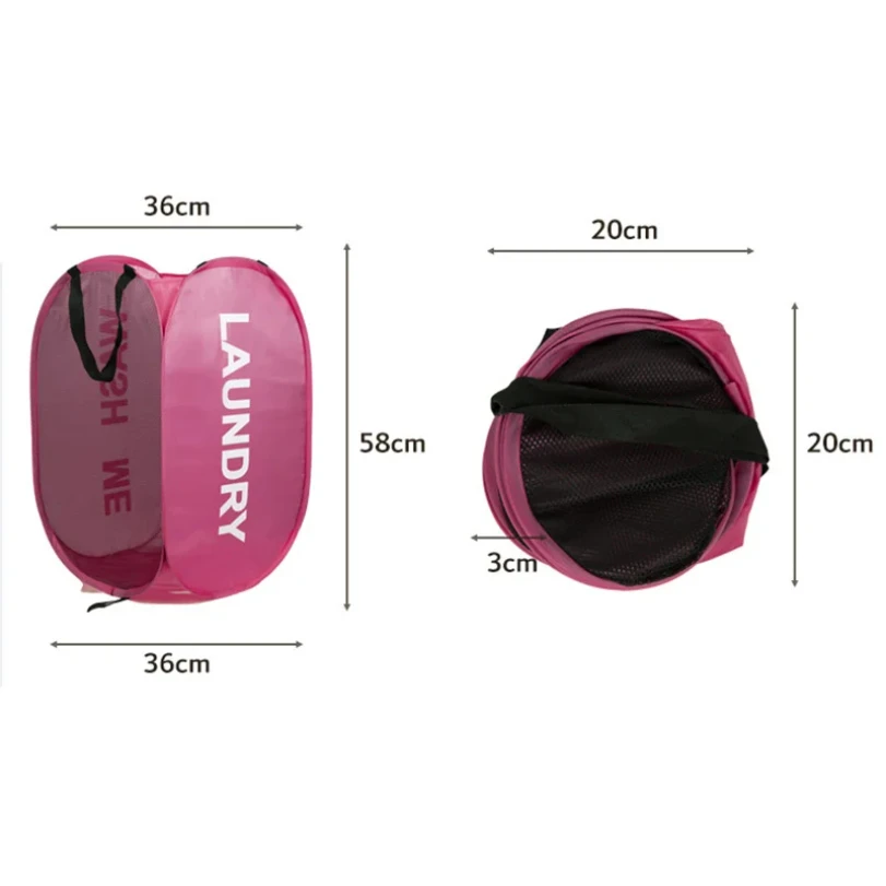 ทนทานพับตะกร้าซักผ้าขนาดใหญ่เสื้อผ้าของเล่นOrganizer Fashionmesh Breathableอุปกรณ์ห้องน้ํา