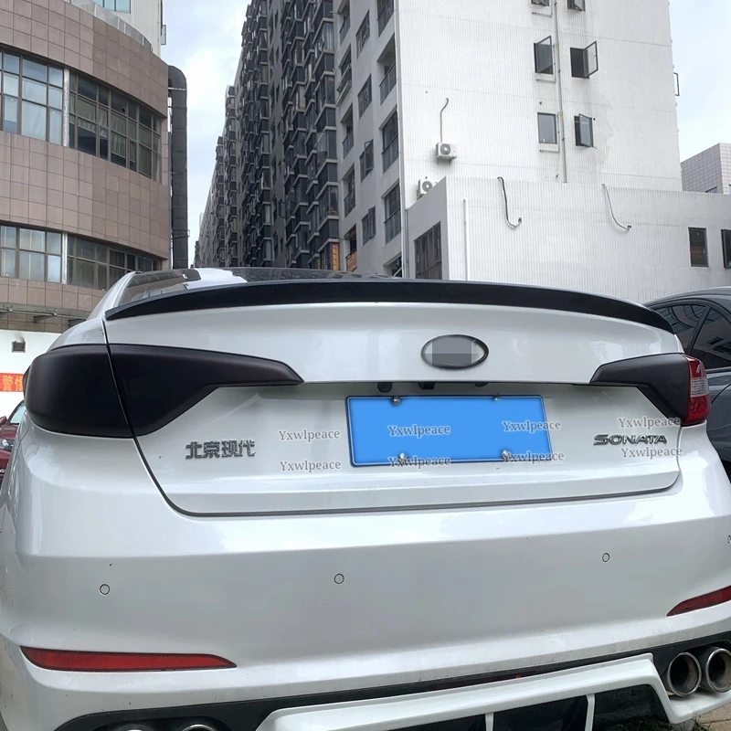 For Hyundai Sonata 9 Spoiler 2015 2016 2017 2018 2019 Spoiler ABS Material Rear Trunk Lip Spoiler Wing