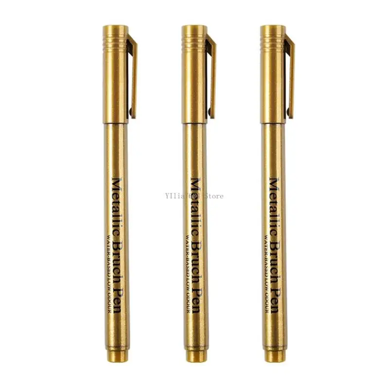

3pcs блестящая металлическая краска ручка водонепроницаемой ручки для рисования для рисования.