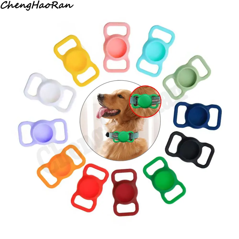 1 Pc Durable Scratch and Loss Resistant Sleeve Keychain Sleeve For AirTag Pet Tracking Device Soft Silicone Protective Cover