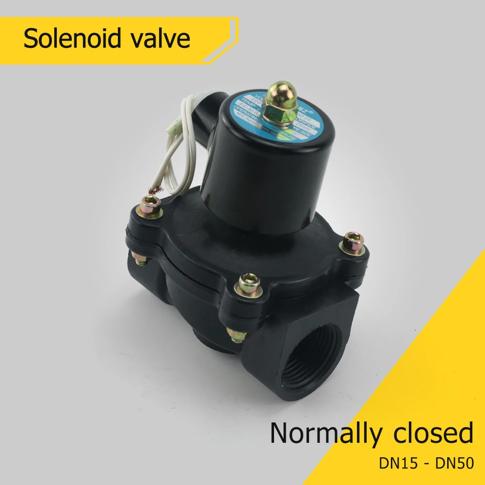 3/8" Plastic Motorized Solenoid Valve DN10 Normally Closed AC220V 2W040-10 3/8" AC220V DN10 Brass Electric Normal Closed Water Solenoid Valve