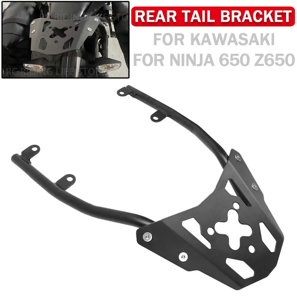 For Kawasaki Z650 Z 650 Z 650Z For Ninja 650 2017-2023 2024 Rear Tail Rack Top Case Box Holder Luggage Bracket Cargo Support