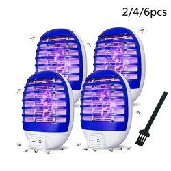 2/4/6Pcs LED Socket Mosquito Killer Lamp US/EU Plug Electric Mosquito Fly Bug Insect Trap Killer Night Lamp