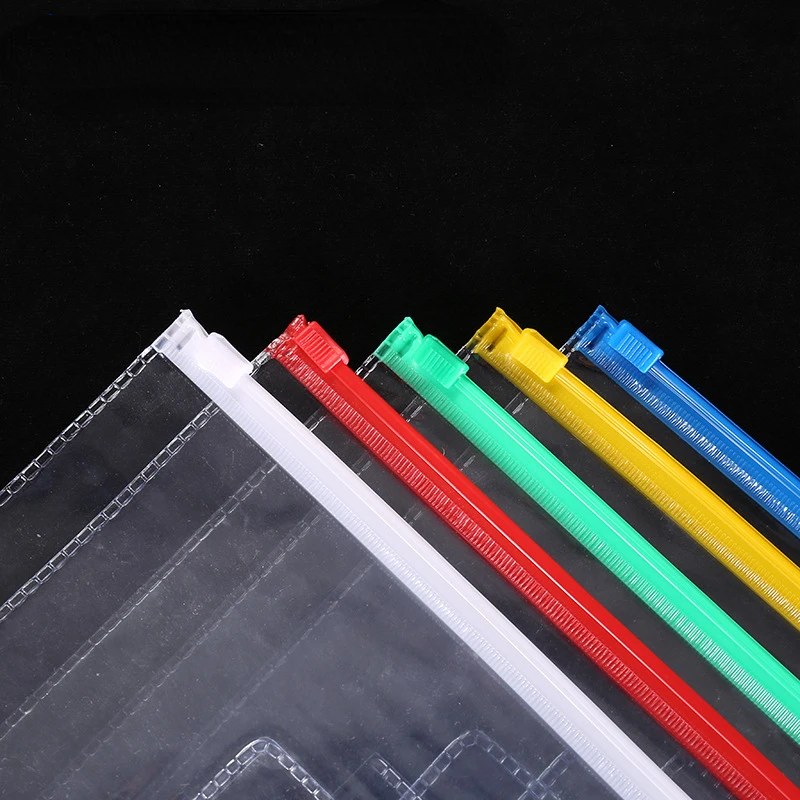 Sac de Rangement Transparent en Plastique pour Étudiant, Pochette de Rangement de Documents à Horizon A4, A5, 9 Pièces