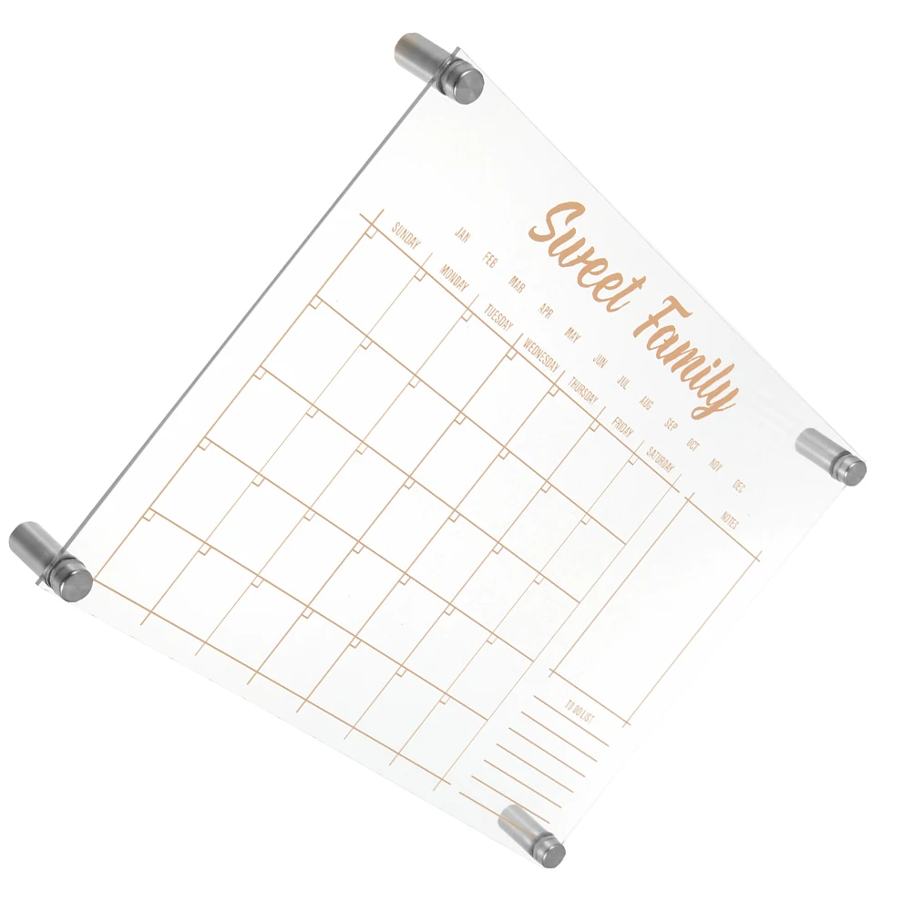 Planificateur hebdomadaire en acrylique, tableau d'écriture Transparent, effaçable à sec, Message, fournitures scolaires et de bureau, bloc-notes, rappel d'enregistrement clair