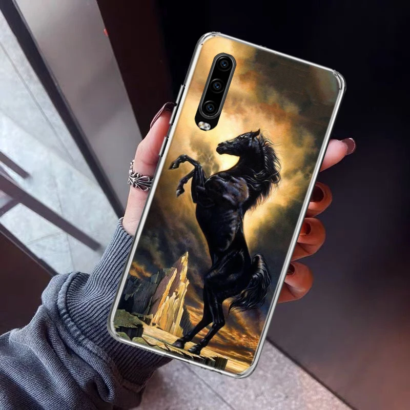 Horse Great Beauty Galloping Phone Case For Huawei P40 P30 P20 P10 Lite Mate 10 20 Pro Y5 Y6 Y7 Y9S P Smart Silicone Shell Print