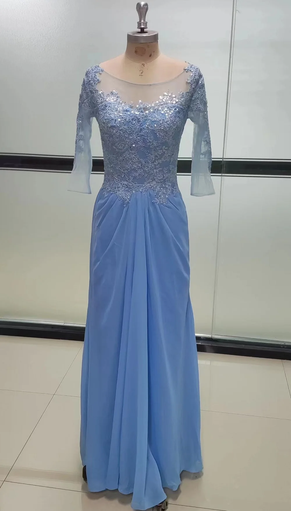 Enoch Elegante Moeder Van De Bruid Jurken Kant Kralen Halve Mouwen Rits Feest Bruiloften Banket Avond Prom Gown Vestidos Nieuw