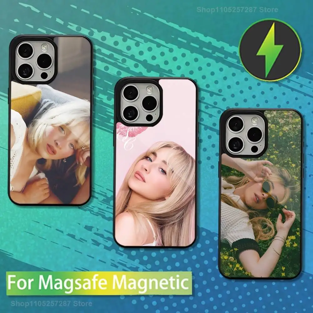 

Singer SABRINA C-Carpenter For iPhone 12,Pro,16,15,Mini,13,17,Max,11,14,Plus,For Magsafe,Magnetic Wireless Charging Case