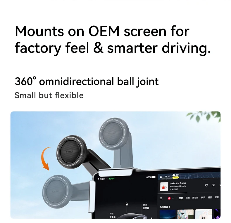 YZ für Tesla Model Y/YL Juniper 3 Highland Bildschirm Handyhalterung 15W Kabelloses Ladegerät Magnetische Halterung für Alle Handyzubehörteile – Detail 11