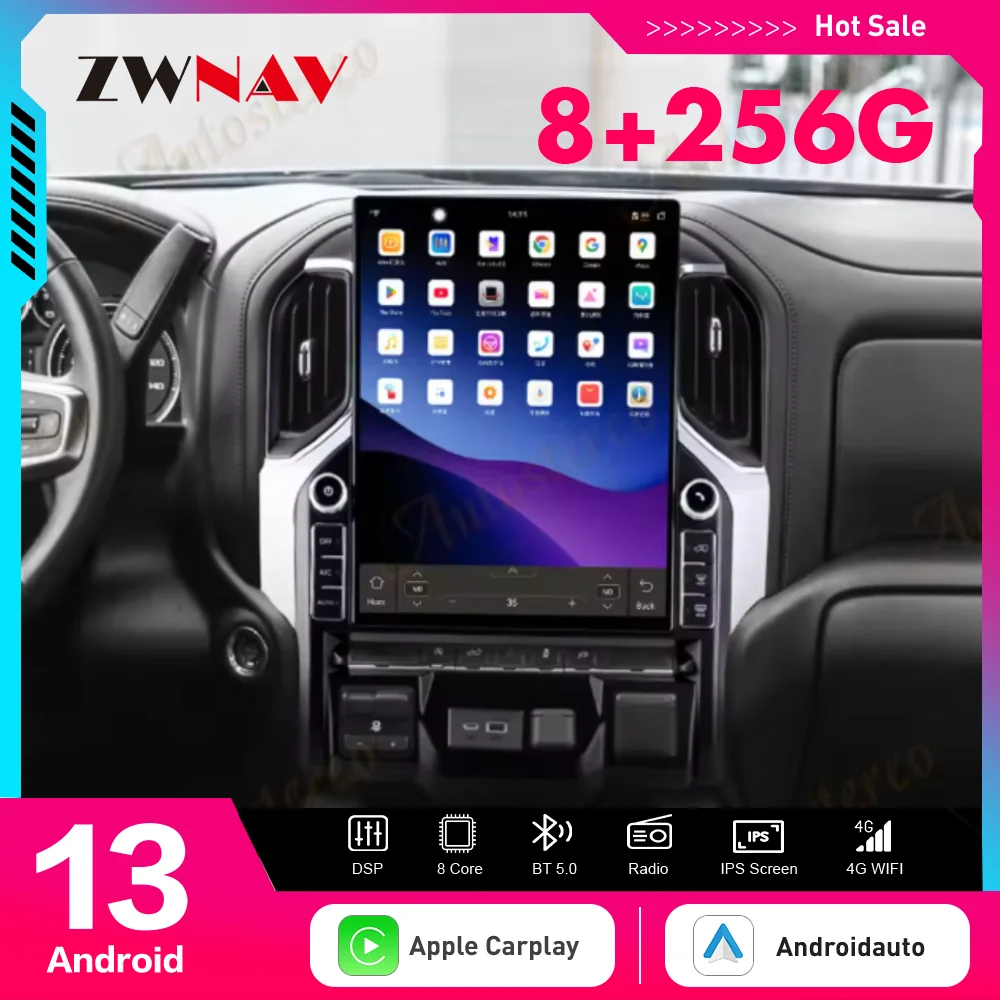 16.2‘’ 4K Android15 Car Radio for GMC Sierra Denali Chevrolet Silverado 2019-2025 Carplay Car Radio GPS Navigation Multimedia-