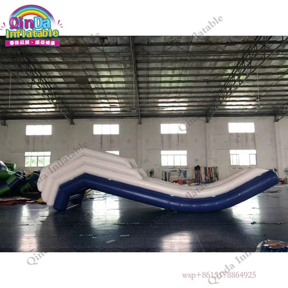 

Popular Giant Water Sport Inflatable Cruiser Slide ,Durable Air Tight Inflatable Floating Yacht Slide For Summer