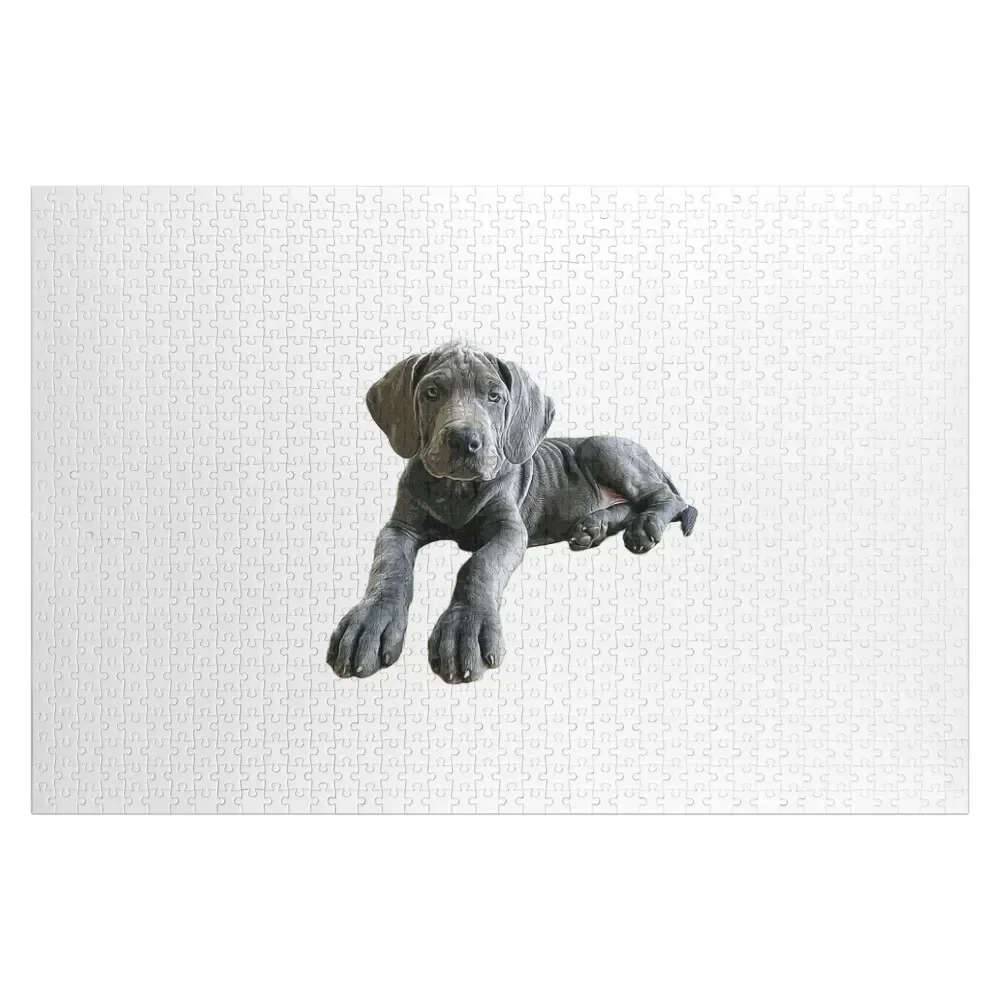 

Great Dane Blue Puppy Dog Jigsaw Puzzle Wooden Boxes Woodens For Adults Puzzle