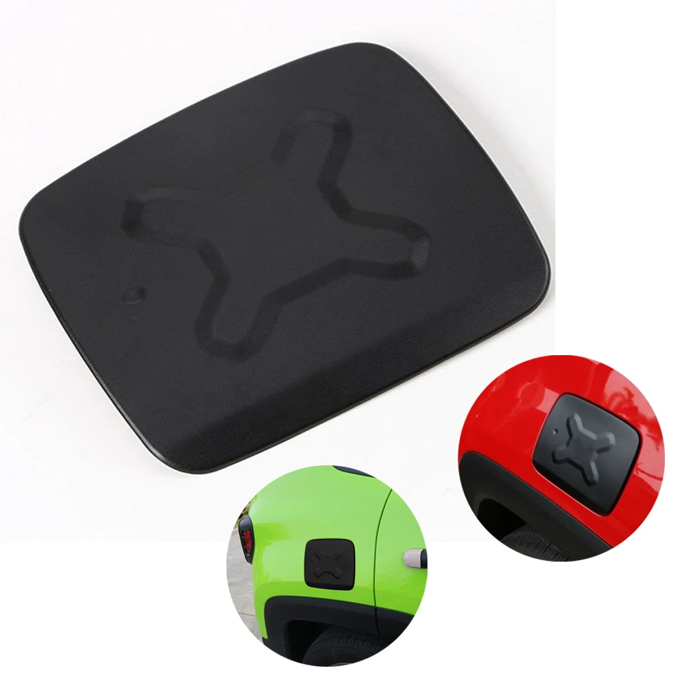 Fuel Tank Cap Covers Trim Gas Tank Decoration for Jeep Renegade 2015 -2017 Aluminum Alloy Car Door Trim Car Exterior Accessories