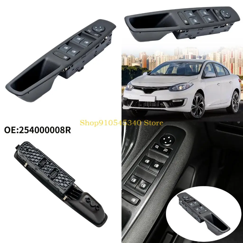 U2JA ABS Window Lift Door Button Panel 254000008R for Car Repair, 12V Housing Assembly for Routine Driving Response and Closing