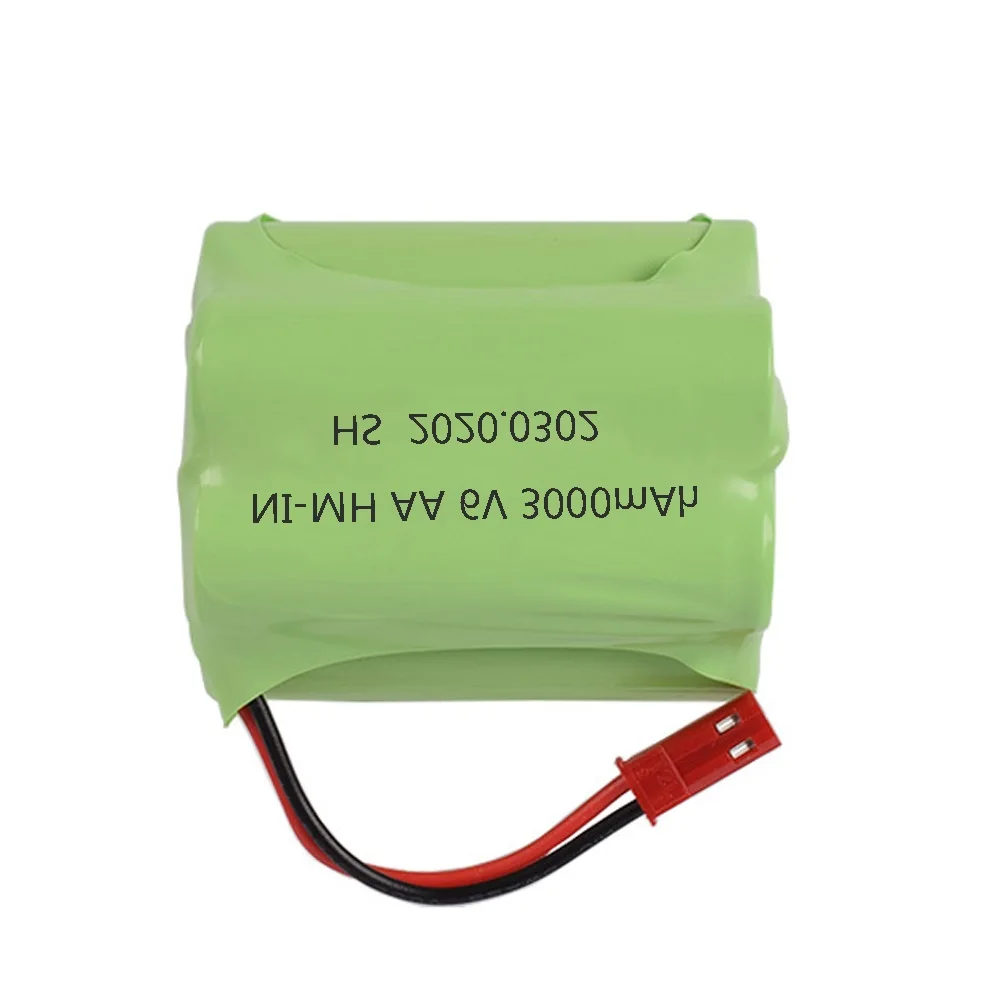 Ni-MH 6V 3000mAh Battery and Charger Set For RC Car Robot Tank Gun rc Boat AA 2400mah 6v Rechargeable Battery Pack with JST Plug