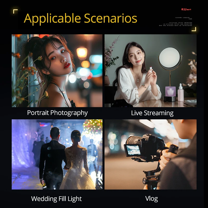 مصباح يدوي SIDANDE 12 وات PRO 3500-7000k RGB ضوء مدمج بطارية 9000 مللي أمبير في الساعة التحمل 150 دقيقة مخرج طاقة كامل #6