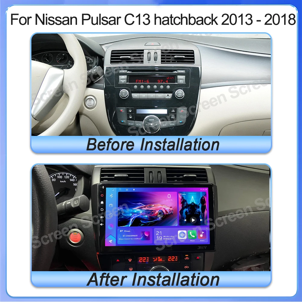 أندرويد 15 Carplay Auto WlFl 5G لنيسان بولسار C13 هاتشباك 2013 - 2018 راديو السيارة الوسائط المتعددة مشغل نظام تحديد المواقع والملاحة BT