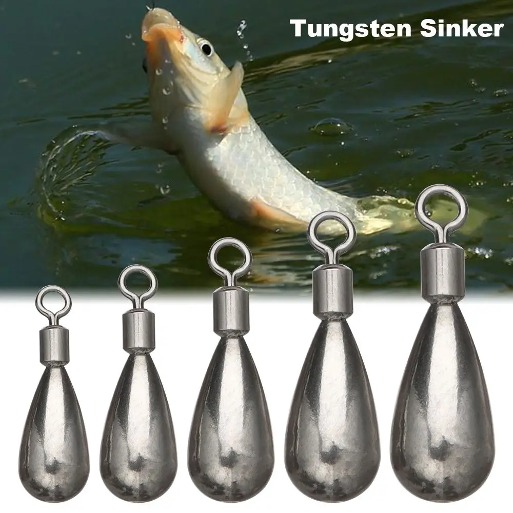 High Quality Additional Weight Tear Drop Shot Weights Sinker Line Sinkers Fishing Tungsten fall Hook Connector