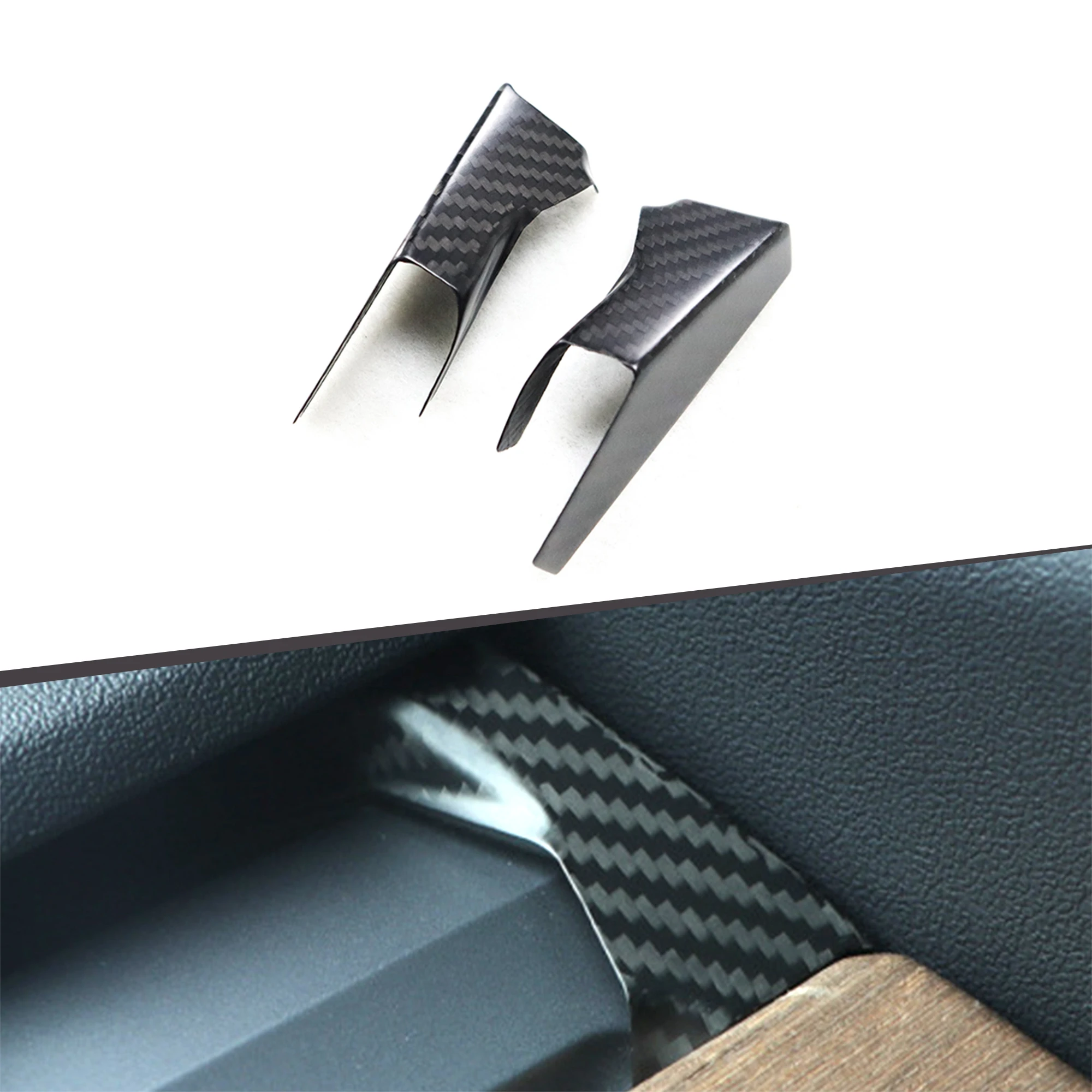 Hot selling Matt Black Dry Carbon Fiber Dashboard Side Trims  Interior Panel Car Accessories for Tesla Model 3