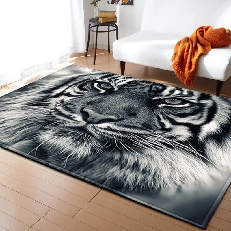 Home Decor 3D Cat / Tiger / Skull Rugs Living Room Bedroom Home Fashion Floor Mats Area Rugs Kitchen Mat Tapis Deaire Alfombra