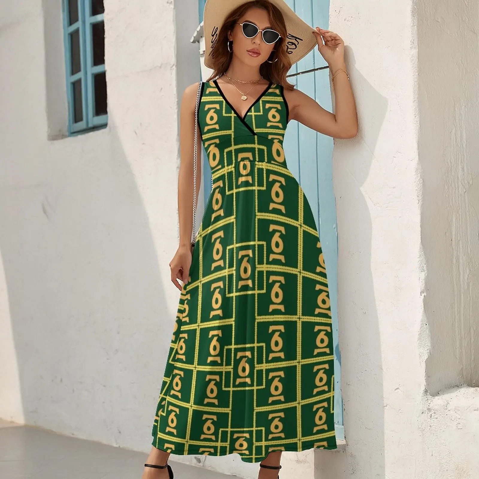 Ge'ez/Amharic/Tigrigna Numerals-One Sleeveless Dress summer women's dress 2024 chic and elegant woman dress