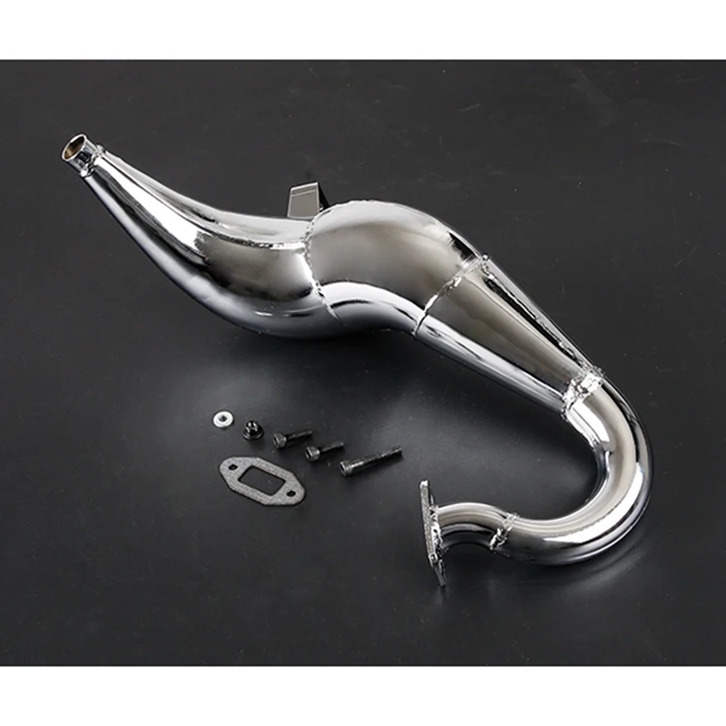 New Cnc Metal 71CC Engine Exhaust Pipe Kit For 1/5 Rofun LT LOSI 5IVE-T Truck Spare Toys Parts Rc Car Accessories