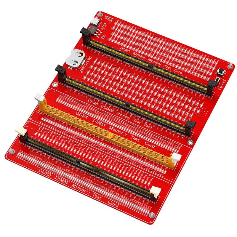 

Комбинированный тестер памяти ABGI-3 в 1 DDR3/4/5 RDIMM/UDIMM, тестовая карта памяти DDR3/4/5 для настольного компьютера со светодиодным индикатором